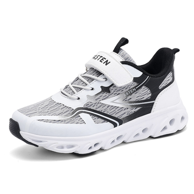 Niños zapatillas de deporte de piel de fibra microfibra material superior antideslizante encaje TPR EVA correr patinaje verano primavera otoño
