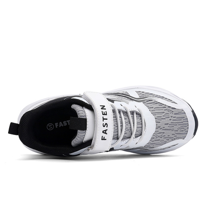 Niños zapatillas de deporte de piel de fibra microfibra material superior antideslizante encaje TPR EVA correr patinaje verano primavera otoño