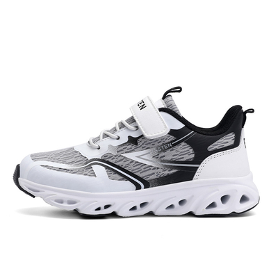 Niños zapatillas de deporte de piel de fibra microfibra material superior antideslizante encaje TPR EVA correr patinaje verano primavera otoño