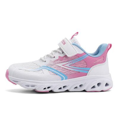 Niños zapatillas de deporte de piel de fibra microfibra material superior antideslizante encaje TPR EVA correr patinaje verano primavera otoño