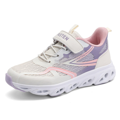 Niños zapatillas de deporte de piel de fibra microfibra material superior antideslizante encaje TPR EVA correr patinaje verano primavera otoño