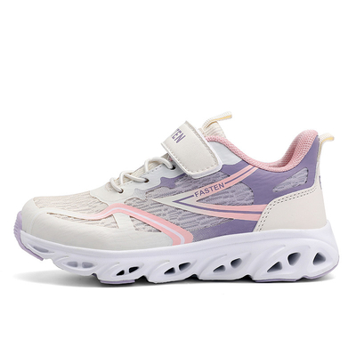 Niños zapatillas de deporte de piel de fibra microfibra material superior antideslizante encaje TPR EVA correr patinaje verano primavera otoño