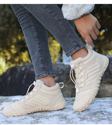 Botas de nieve para hombres, mujeres, al aire libre, estilo nuevo, diseño de invierno transfronterizo, antideslizante, impermeable, con forro de lana, caldo, zapatillas de algodón