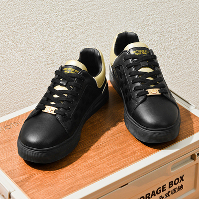 Nuevo cuero genuino suela superior de goma zapatos de hombre zapatos blancos zapatos de aumento de altura zapatillas de deporte de hombre zapatos de cuero casual