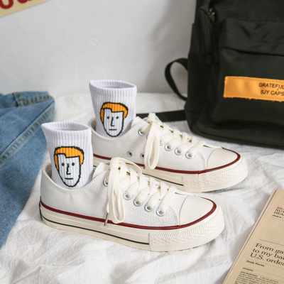 Reproducción de zapatos de lona de los años setenta de los hombres Ulzzang zapatos de pareja de tapa baja estilo coreano de moda con respiración para adolescentes