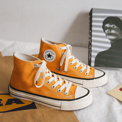 Reproducción de zapatos de lona de los años setenta de los hombres Ulzzang zapatos de pareja de tapa baja estilo coreano de moda con respiración para adolescentes