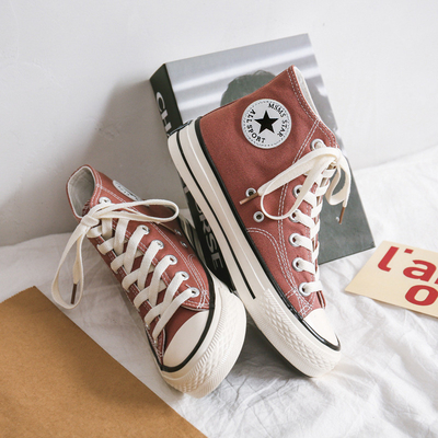 Reproducción de zapatos de lona de los años setenta de los hombres Ulzzang zapatos de pareja de tapa baja estilo coreano de moda con respiración para adolescentes