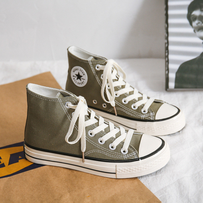 Reproducción de zapatos de lona de los años setenta de los hombres Ulzzang zapatos de pareja de tapa baja estilo coreano de moda con respiración para adolescentes