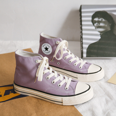 Reproducción de zapatos de lona de los años setenta de los hombres Ulzzang zapatos de pareja de tapa baja estilo coreano de moda con respiración para adolescentes