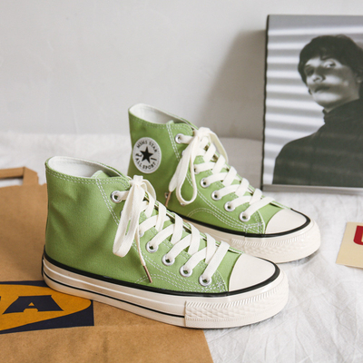 Reproducción de zapatos de lona de los años setenta de los hombres Ulzzang zapatos de pareja de tapa baja estilo coreano de moda con respiración para adolescentes