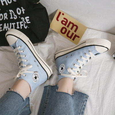 Reproducción de zapatos de lona de los años setenta de los hombres Ulzzang zapatos de pareja de tapa baja estilo coreano de moda con respiración para adolescentes