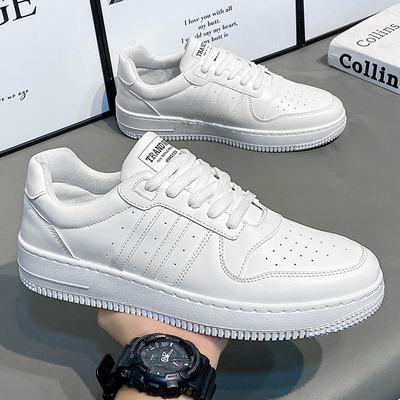 Sneakers Casual para hombres 2024 Spring New Style Moderno Todo-Match Sneakers Blancos zapatillas de suela de PVC