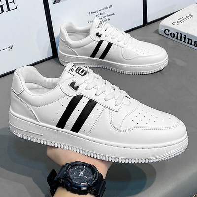 Sneakers Casual para hombres 2024 Spring New Style Moderno Todo-Match Sneakers Blancos zapatillas de suela de PVC