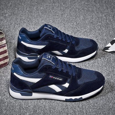 Sapatos de moda de primavera y otoño para hombres de diseño deportivo de malla transpirable, resistentes al deslizamiento, resistentes al desgaste y ligeros para correr