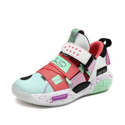 Zapatos de baloncesto de niños para niños - Zapatos de deporte respiratorios de malla para niños, zapatos de entrenamiento profesional para niños