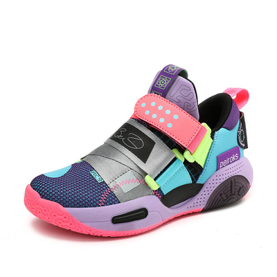 Zapatos de baloncesto de niños para niños - Zapatos de deporte respiratorios de malla para niños, zapatos de entrenamiento profesional para niños